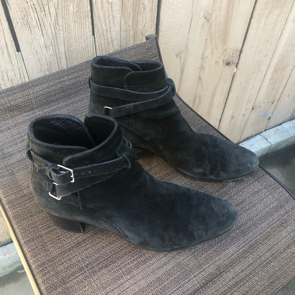 West Jodhpur Black Suede Ankle Boots